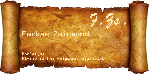 Farkas Zsigmond névjegykártya